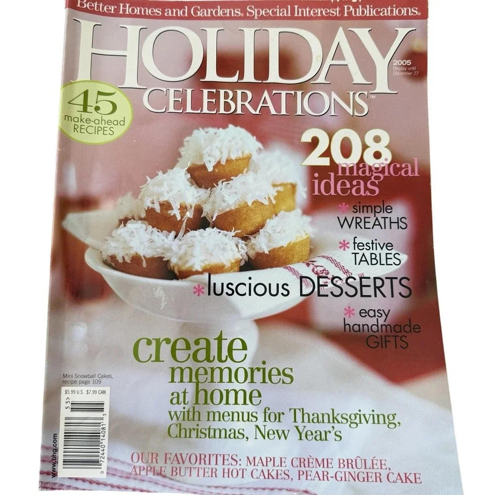 Better Homes and Gardens Magazines Lot of‎ 5 Holiday Baking Cookies Recipes